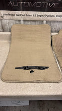 Load image into Gallery viewer, 08 13 Corvette C6 427 Floor Mats Tan Front Driver Passenger RH LH Logo Pair