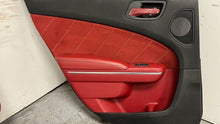 Load image into Gallery viewer, 12 14 Dodge Charger SRT Red Suede Door Panels Front Rear Set Driver Passenger