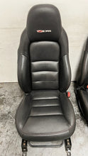 Load image into Gallery viewer, 06 11 Corvette Z06 Leather Black Front Driver Passenger Seats Heated Pair Coupe