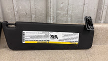 Load image into Gallery viewer, 10 15 Camaro SS Driver Passenger Side Sun Visors Left Right Visor Black Pair 35K