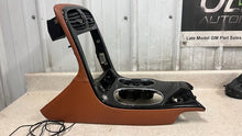Load image into Gallery viewer, 05 13 C6 Corvette Custom Leather Center Console Lid Radio Trim Boot Black Brown