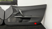 Load image into Gallery viewer, 05 13 Corvette C6 Z06 Driver Passenger Interior Door Trim Panels Black Pair OEM