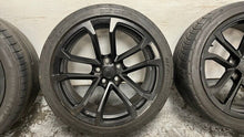 Load image into Gallery viewer, 12 15 Camaro ZL1 Front Rear Wheels Tires 20x10 20x11 20'' Black GM 22798740