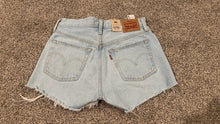 Load image into Gallery viewer, NWT Women's Levi's 501 Denim Cut Off Shorts Size 27 Light Distressed High Rise