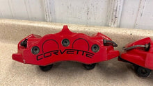 Load image into Gallery viewer, 06 13 Chevrolet Corvette C6 Z06 Rear Brake Calipers 4 Piston Set Red Brakes