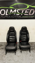 Load image into Gallery viewer, 06 11 Corvette Z06 Leather Black Front Driver Passenger Seats Heated Pair Coupe