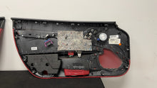 Load image into Gallery viewer, 05 13 Corvette C6 Driver Passenger Interior Door Trim Panels Black Red Pair OEM
