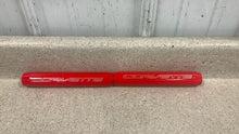 Load image into Gallery viewer, 14 19 Corvette C7 Rear Trunk Billet Shock Covers Red Pair Z06 Coupe Logo
