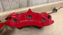Load image into Gallery viewer, 06 13 Chevrolet Corvette C6 Z06 Rear Brake Calipers 4 Piston Set Red Brakes