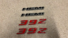 Load image into Gallery viewer, 06 17 Dodge Challenger SRT HEMI 392 Emblem Fender Badge Mopar OEM Red Black