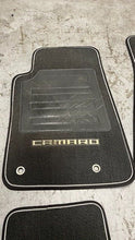 Load image into Gallery viewer, 12 15 Chevrolet Camaro SS Front Rear Left Right Floor Mats GM Black Cloth 46K