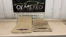 Load image into Gallery viewer, 08 13 Corvette C6 427 Floor Mats Tan Front Driver Passenger RH LH Logo Pair