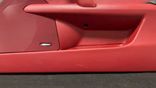 Load image into Gallery viewer, 05 13 Corvette C6 Driver Passenger Interior Door Trim Panels Black Red Pair OEM