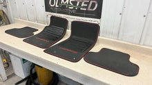 Load image into Gallery viewer, 11 14 Chevrolet Camaro SS Front Rear Left Right Floor Mats GM Black Red Cloth