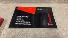 Load image into Gallery viewer, 1997 Pontiac Trans AM Firebird Owners Manual Booklet Guide Information Case