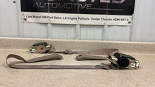 Load image into Gallery viewer, 96 02 Firebird Trans AM Front Seat Belt Retractor Belts Right Left GM Pair Tan