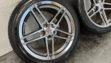 Load image into Gallery viewer, 06 13 C6 Corvette Z06 Speedline 19x12 Rear Wheels Tires 19'' Chrome 9594356 GM