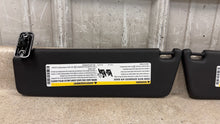 Load image into Gallery viewer, 10 15 Camaro SS Driver Passenger Side Sun Visors Left Right Visor Black Pair 35K