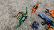 Load image into Gallery viewer, NERF Guns Lot Parts Accessories Used Ammo Bow Elite
