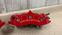 Load image into Gallery viewer, 06 13 Corvette C6 Z06 Rear Brake Calipers 4 Piston Set Red Brakes NICE! 5K MILES