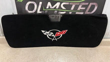 Load image into Gallery viewer, 1997 2004 Chevrolet Corvette C5 Rear Trunk Carpet Liner Black Logo Flag Trim