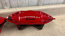 Load image into Gallery viewer, 10 15 Camaro SS Rear Driver Passenger Brembo Brake Calipers Pair OEM 53K Red