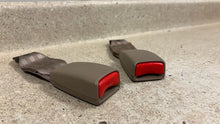 Load image into Gallery viewer, 96 02 Firebird Trans AM Rear Seat Belt Buckles Right Left GM Pair Tan 80K