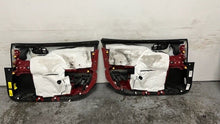 Load image into Gallery viewer, 12 14 Dodge Charger SRT Red Suede Door Panels Front Rear Set Driver Passenger
