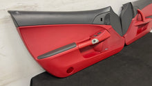 Load image into Gallery viewer, 05 13 Corvette C6 Driver Passenger Interior Door Trim Panels Black Red Pair OEM