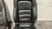 Load image into Gallery viewer, 06 11 Corvette Z06 Leather Black Front Driver Passenger Seats Heated Pair Coupe