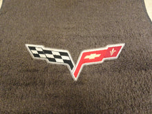 Load image into Gallery viewer, 05 07 Corvette C6 Floor Mats Front Driver Passenger RH LH Logo Pair 19172504