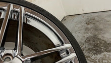 Load image into Gallery viewer, 06 13 C6 Corvette Z06 Speedline 19x12 Rear Wheels Tires 19'' Chrome 9594356 GM