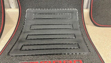 Load image into Gallery viewer, 11 14 Chevrolet Camaro SS Front Rear Left Right Floor Mats GM Black Red Cloth