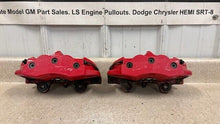 Load image into Gallery viewer, 06 13 Chevrolet Corvette C6 Z06 Rear Brake Calipers 4 Piston Set Red Brakes