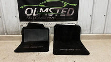 Load image into Gallery viewer, 08 13 Corvette C6 427 Floor Mats Black Front Driver Passenger RH LH Logo Pair