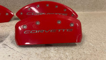 Load image into Gallery viewer, 1997 2004 Chevrolet C5 Corvette Front Rear MGP Brake Caliper Covers Red Set 4