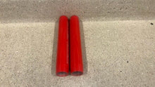 Load image into Gallery viewer, 14 19 Corvette C7 Rear Trunk Billet Shock Covers Red Pair Z06 Coupe Logo