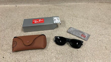 Load image into Gallery viewer, RAY-BAN RB2132 Black Frame Sunglasses New Wayfarer Unisex Green Lens Case NEW