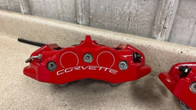 Load image into Gallery viewer, 06 13 Corvette C6 Z06 Rear Brake Calipers 4 Piston Set Red Brakes NICE! 5K MILES