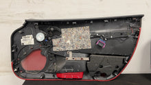 Load image into Gallery viewer, 05 13 Corvette C6 Driver Passenger Interior Door Trim Panels Black Red Pair OEM