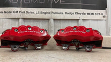 Load image into Gallery viewer, 06 13 Corvette C6 Z06 Rear Brake Calipers 4 Piston Set Red Brakes NICE! 5K MILES