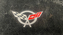 Load image into Gallery viewer, 97 04 Corvette C5 Lloyd Mats Rear Trunk Mat Convertible Black Logo GM Carpet