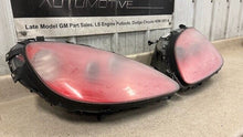 Load image into Gallery viewer, 05 13 C6 Corvette Z06 Driver Passenger Headlight Assembly GM OEM RED Pair 35K
