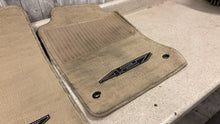 Load image into Gallery viewer, 08 13 Corvette C6 427 Floor Mats Tan Front Driver Passenger RH LH Logo Pair