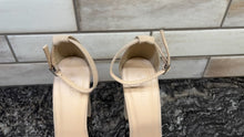 Load image into Gallery viewer, Wild Diva Lounge Strappy High Heels Woman's Size 6.5 Tan Suede Ankle Strap