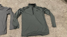 Load image into Gallery viewer, 2 Men's Under Armour Tech 2.0 Long Sleeve 1/2 Zip Heather Gray Size Medium