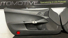 Load image into Gallery viewer, 05 13 Corvette C6 Z06 Driver Passenger Interior Door Trim Panels Black Pair OEM