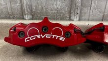 Load image into Gallery viewer, 06 13 Chevrolet Corvette C6 Z06 Rear Brake Calipers 4 Piston Set Red Brakes 63K