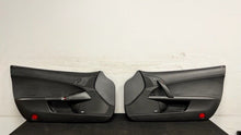 Load image into Gallery viewer, 05 13 Corvette C6 Z06 Driver Passenger Interior Door Trim Panels Black Pair OEM