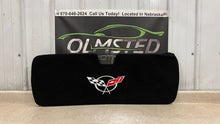 Load image into Gallery viewer, 1997 2004 Chevrolet Corvette C5 Rear Trunk Carpet Liner Black Logo Flag Trim